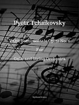 Valse Sentimentale Op. 51 No. 6 Orchestra sheet music cover